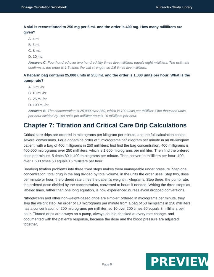 Dosage Calculation Workbook - Page 9