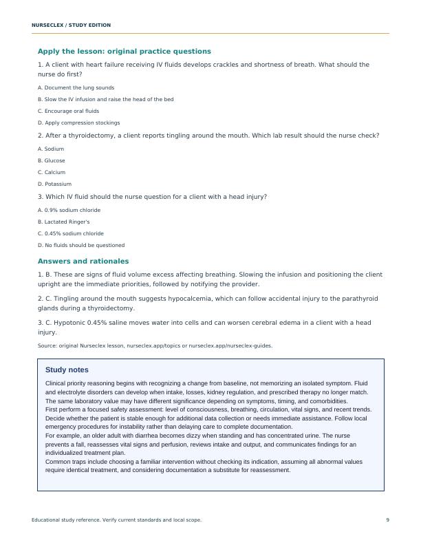 Endocrine System & Metabolic Crisis Workbook - Page 9