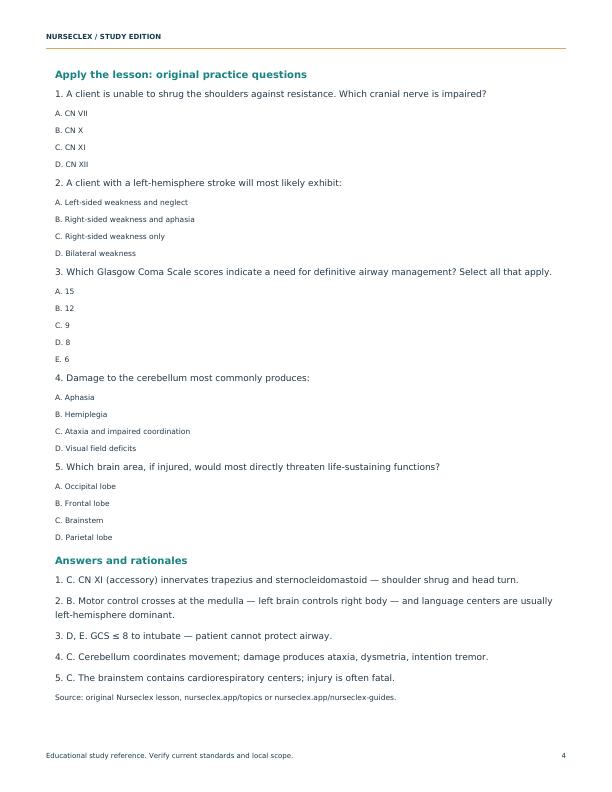 Neurological System & Neurovascular Assessment Manual - Page 4