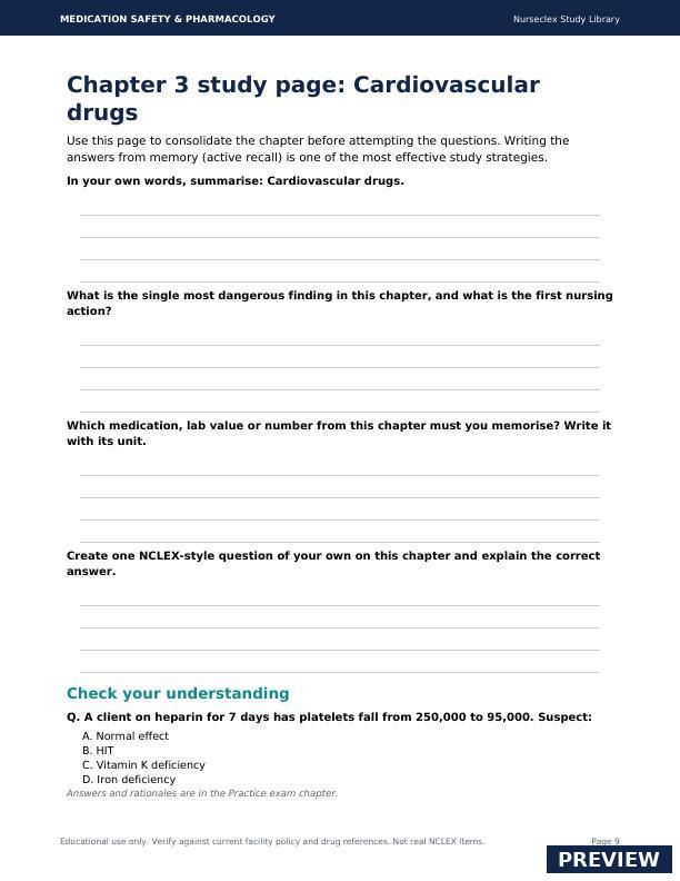 Medication Safety & Pharmacology - Page 9