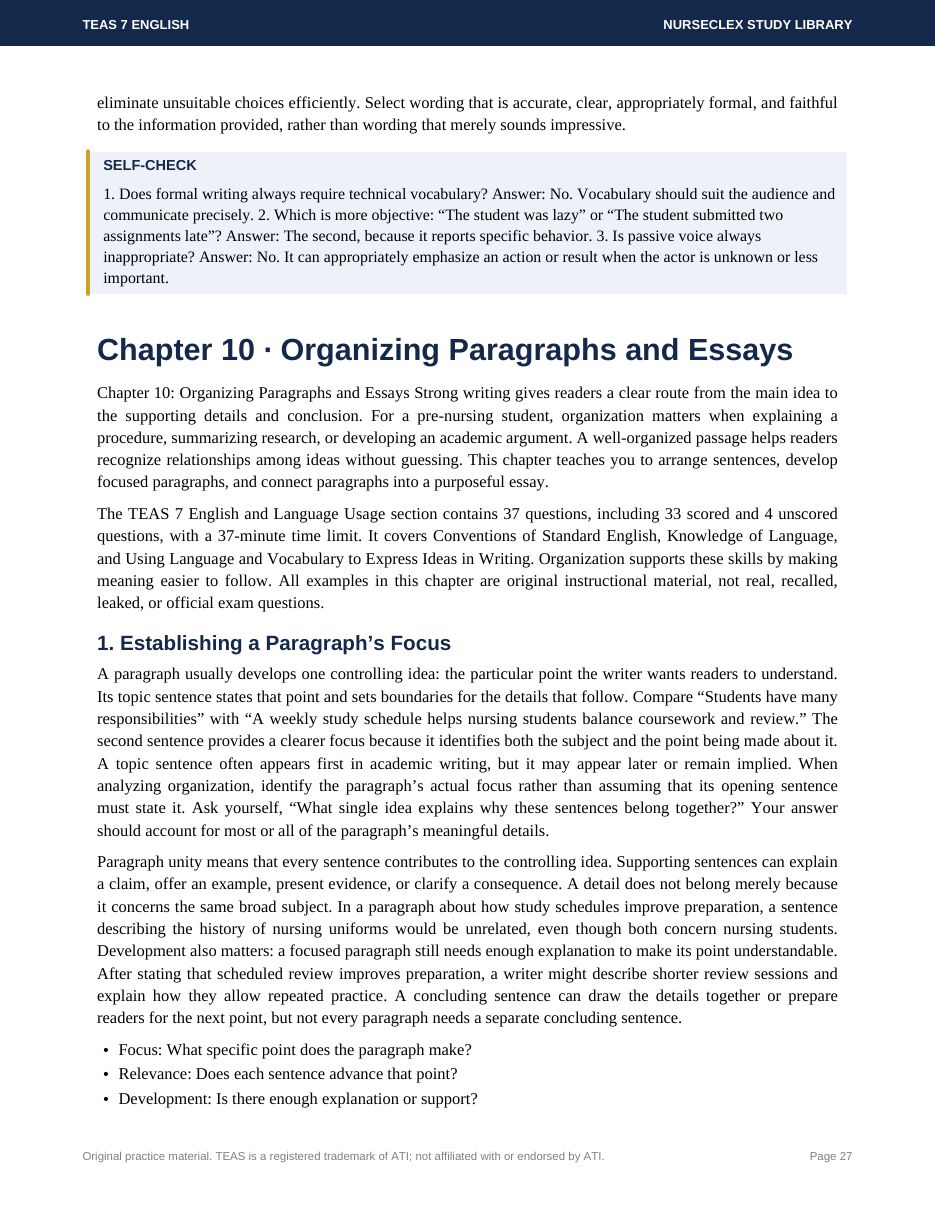 TEAS 7 English and Language Usage: Complete Study Guide and Practice - Page 27